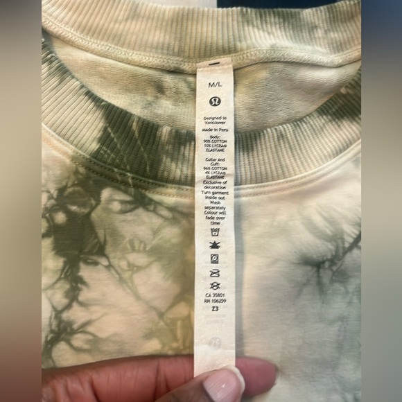 π Lululemon LA Oversized Boxy Crew - Camo Wash Willow Green/Army Green - M/L - Picture 11 of 12